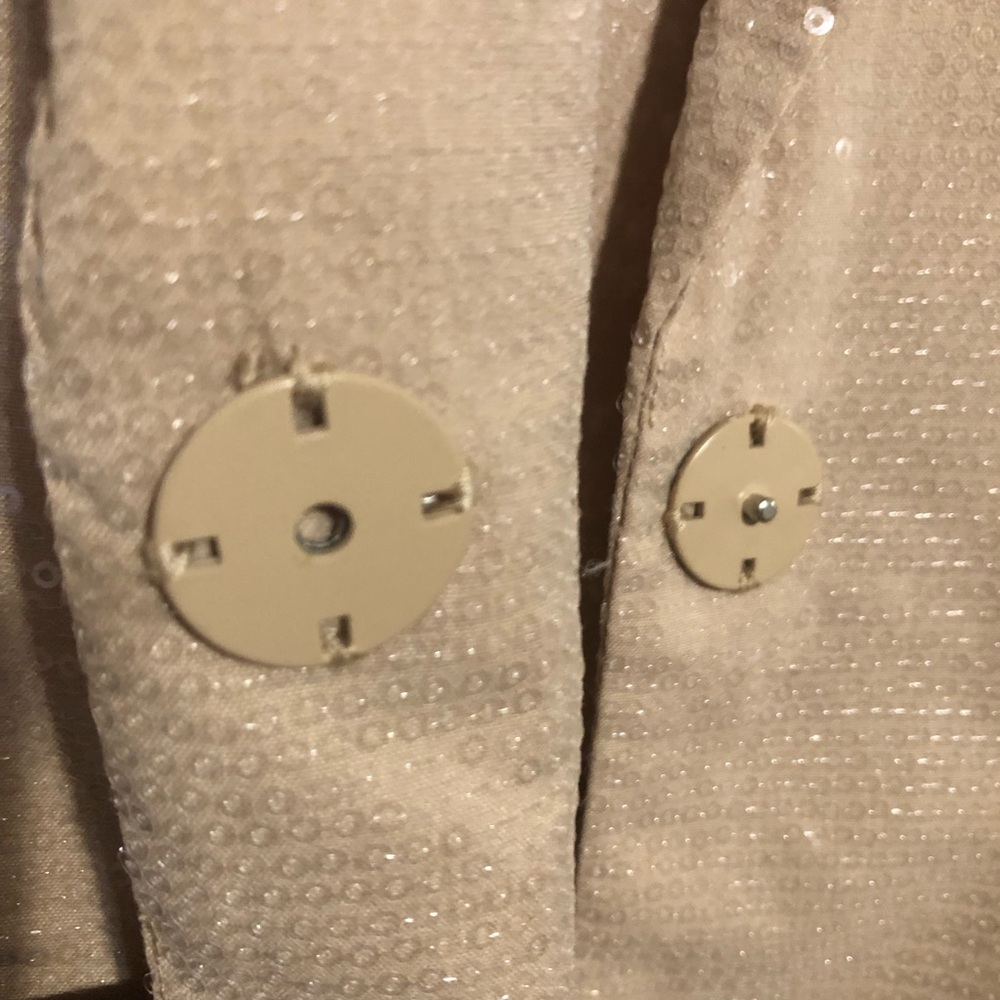 A New Day N.W.T. Elegant Sequin Beige Light Tan Blazer & Skirt Set. Light Tan - Picture 6 of 8